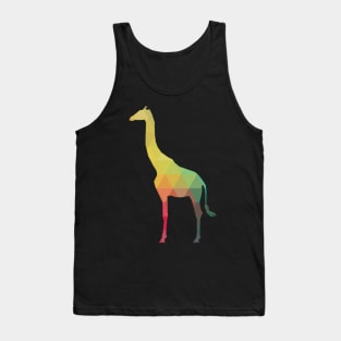 Rainbow giraffe silhouette Tank Top